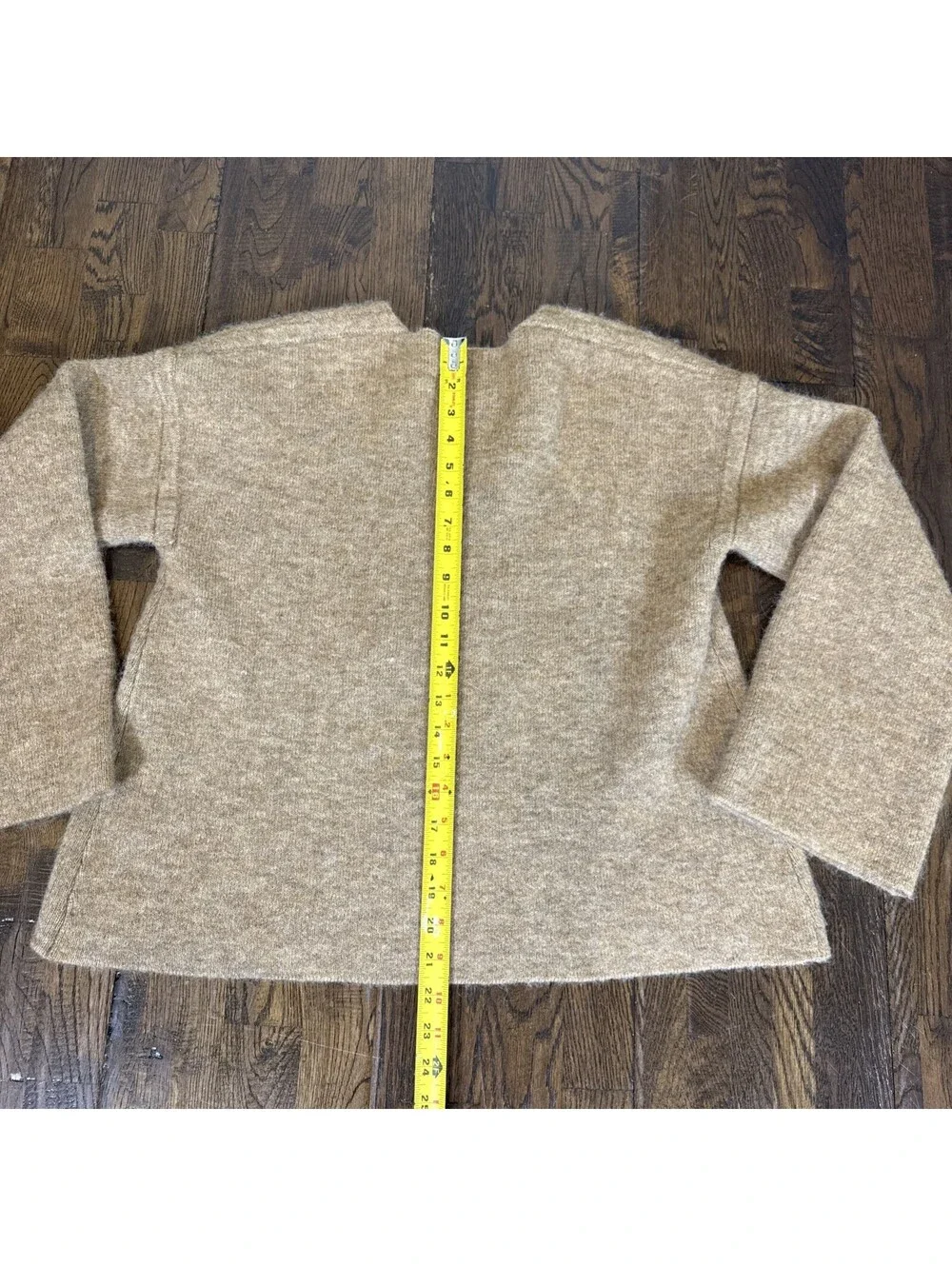 J crew Collection Beige Wool Alpaca Blend Double-Breasted Sweater Jacket Small